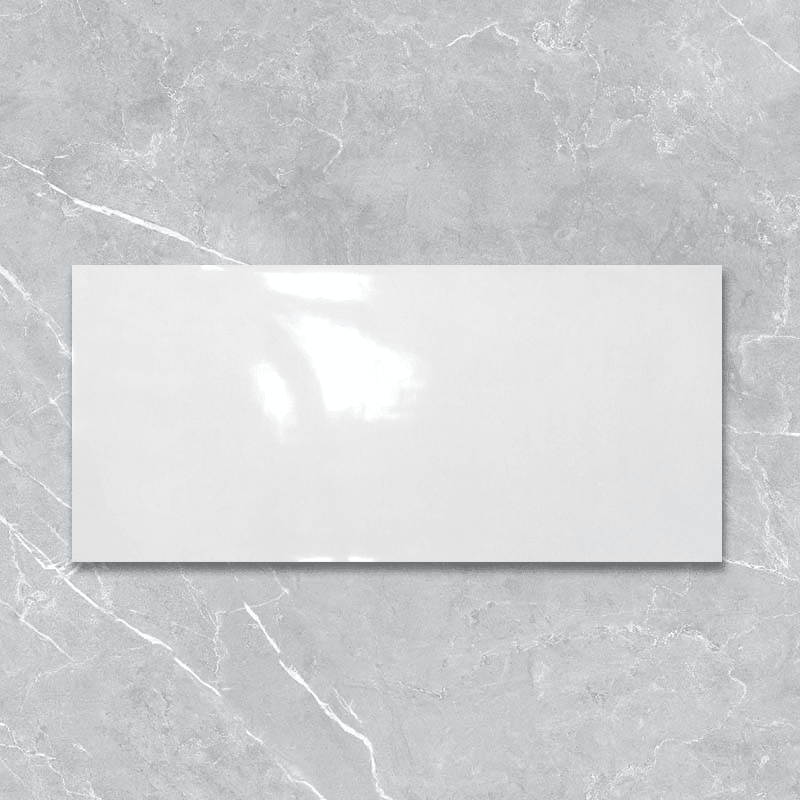 White Gloss Wall 300x600 Ceramic Tile Unrectified Bathroom Kitchen Laundry  Wall