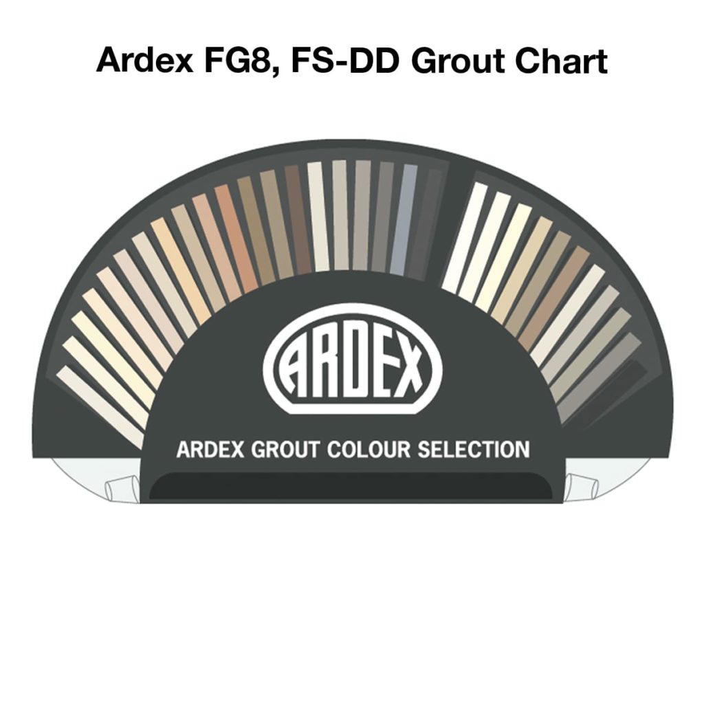 Ardex FG8 Grout Chart