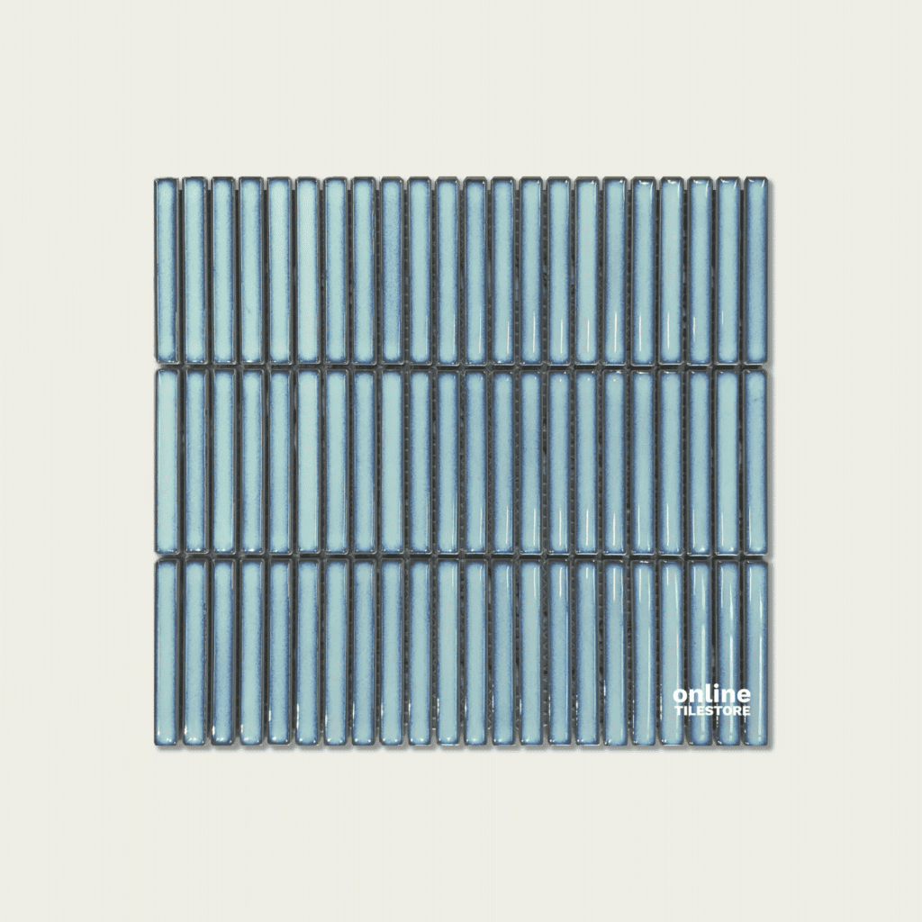 Kitkat Antique Green Gloss Mosaic Tile 282x308mm Online Tile Store